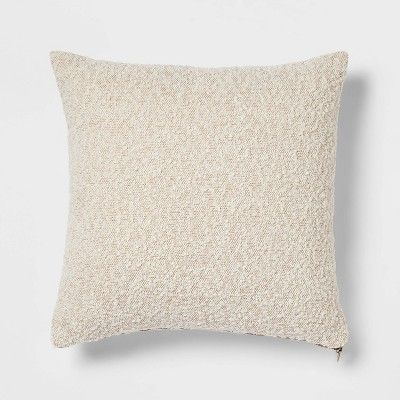 Woven Boucle Square Throw Pillow with Exposed Zipper - Threshold™ | Target