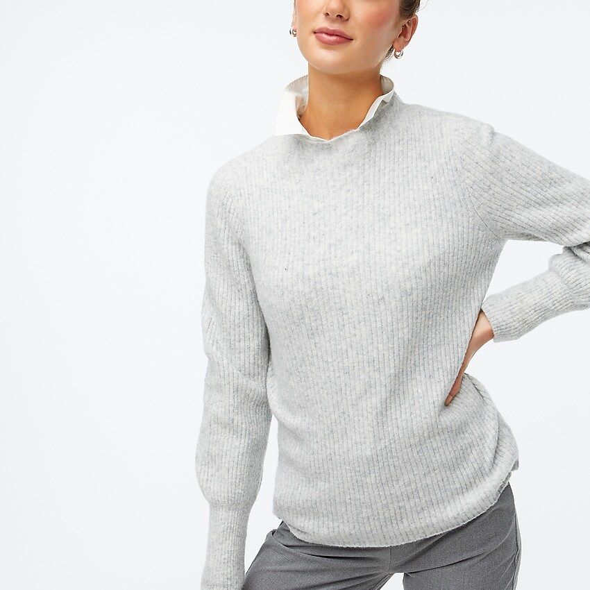 Ribbed mockneck sweater in extra-soft yarn | J.Crew Factory