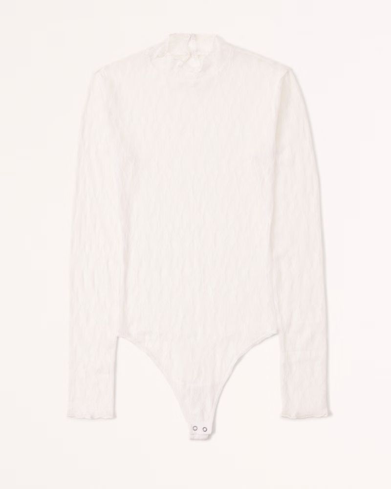 Long-Sleeve Lace Bodysuit | Abercrombie & Fitch (US)