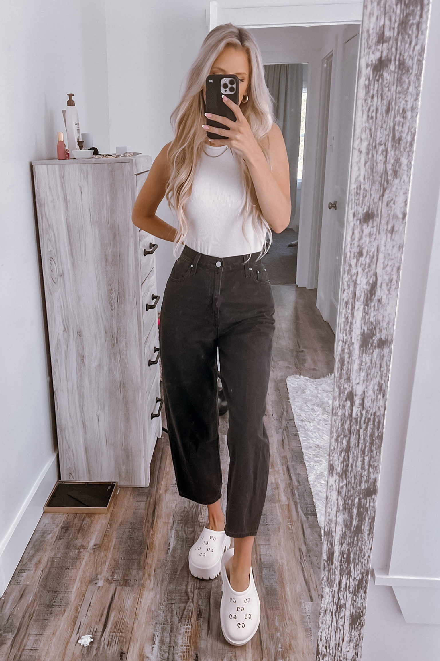 Think fall workwear when it’s still 80° outside. 🍁 😅 I paired my go-to Amazon bodysuit with the most comfy Levi’s denim and Gucci slides. 

#LTKSeasonal #LTKstyletip #LTKworkwear