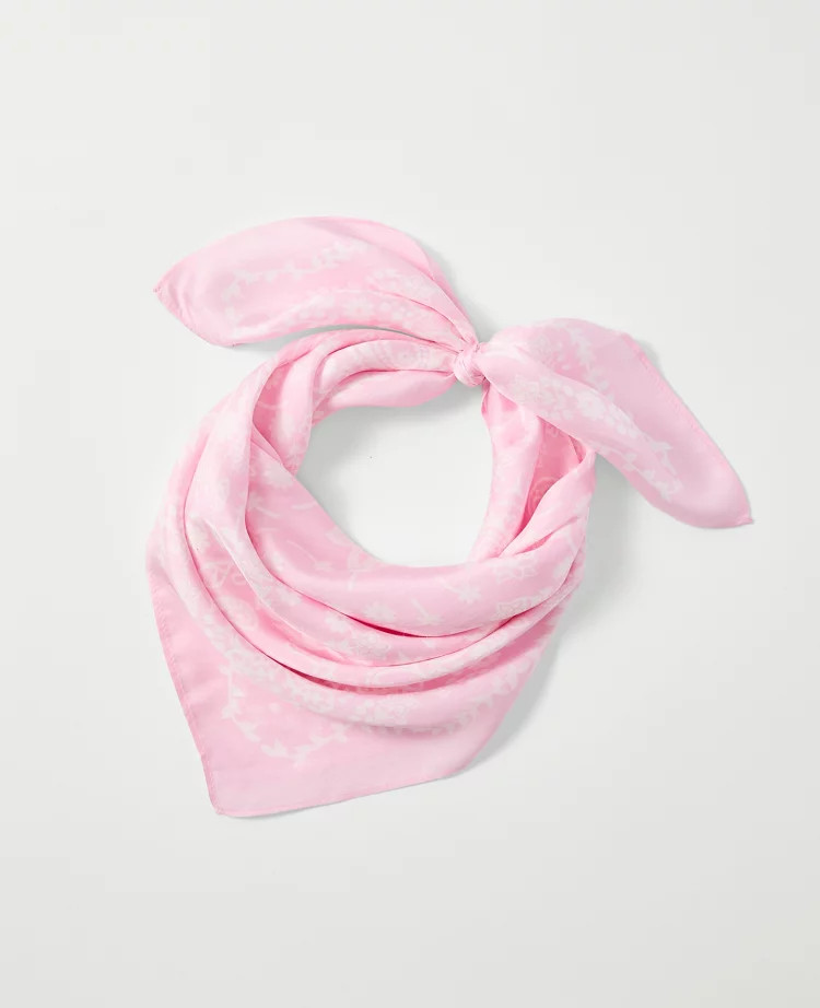 Bandana Print Silk Scarf | Ann Taylor