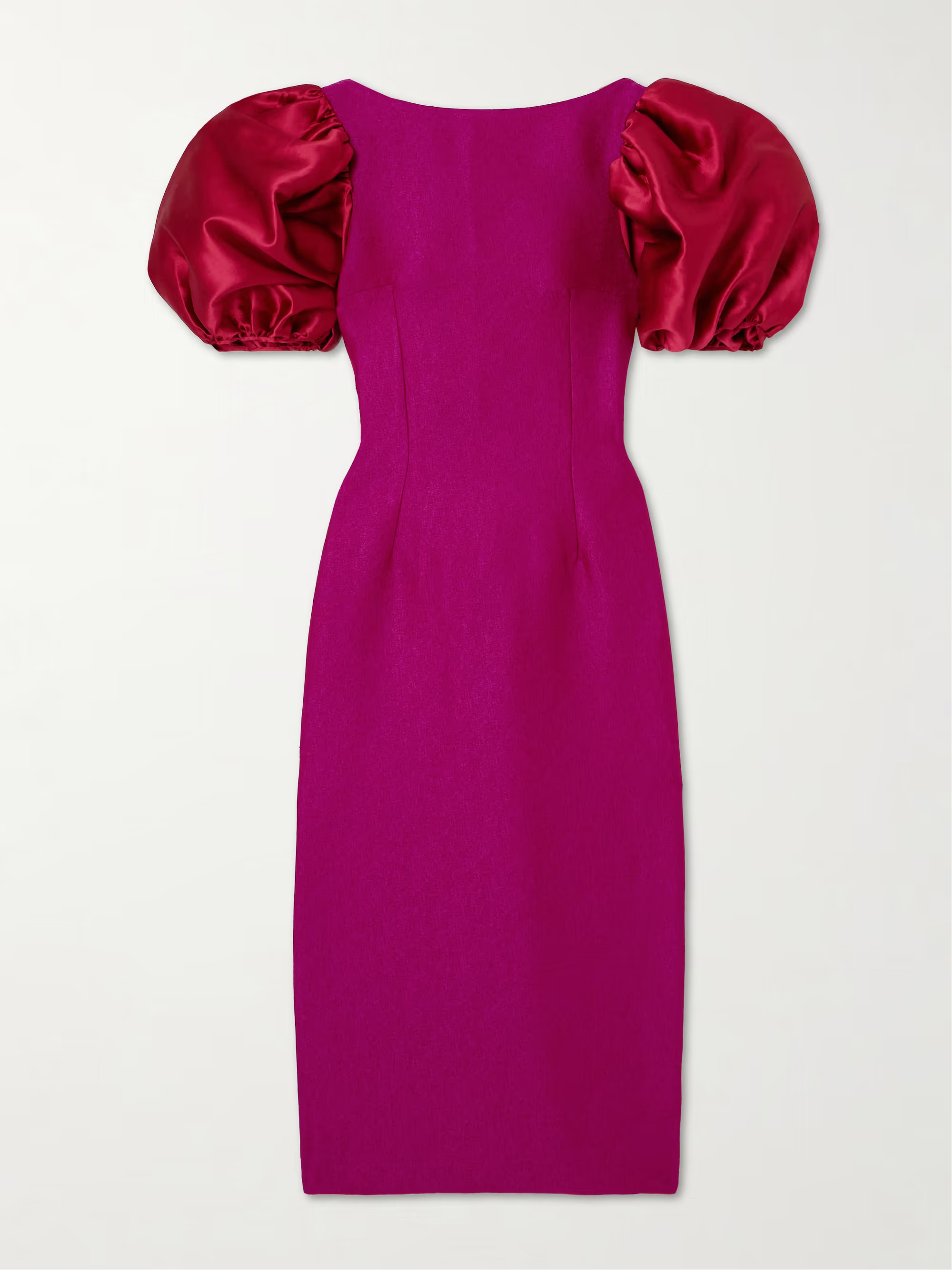 Suzanne faille-trimmed crepe midi dress | NET-A-PORTER (US)