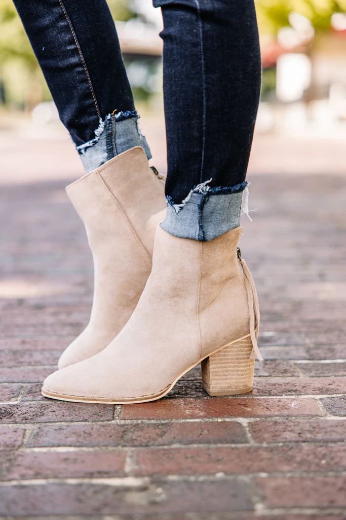 Stay In Step Taupe Brown Booties | The Mint Julep Boutique