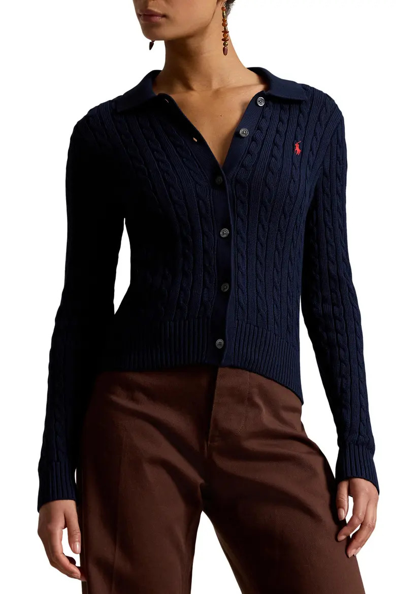Cable Knit Cotton Cardigan (Women) | Nordstrom | Nordstrom
