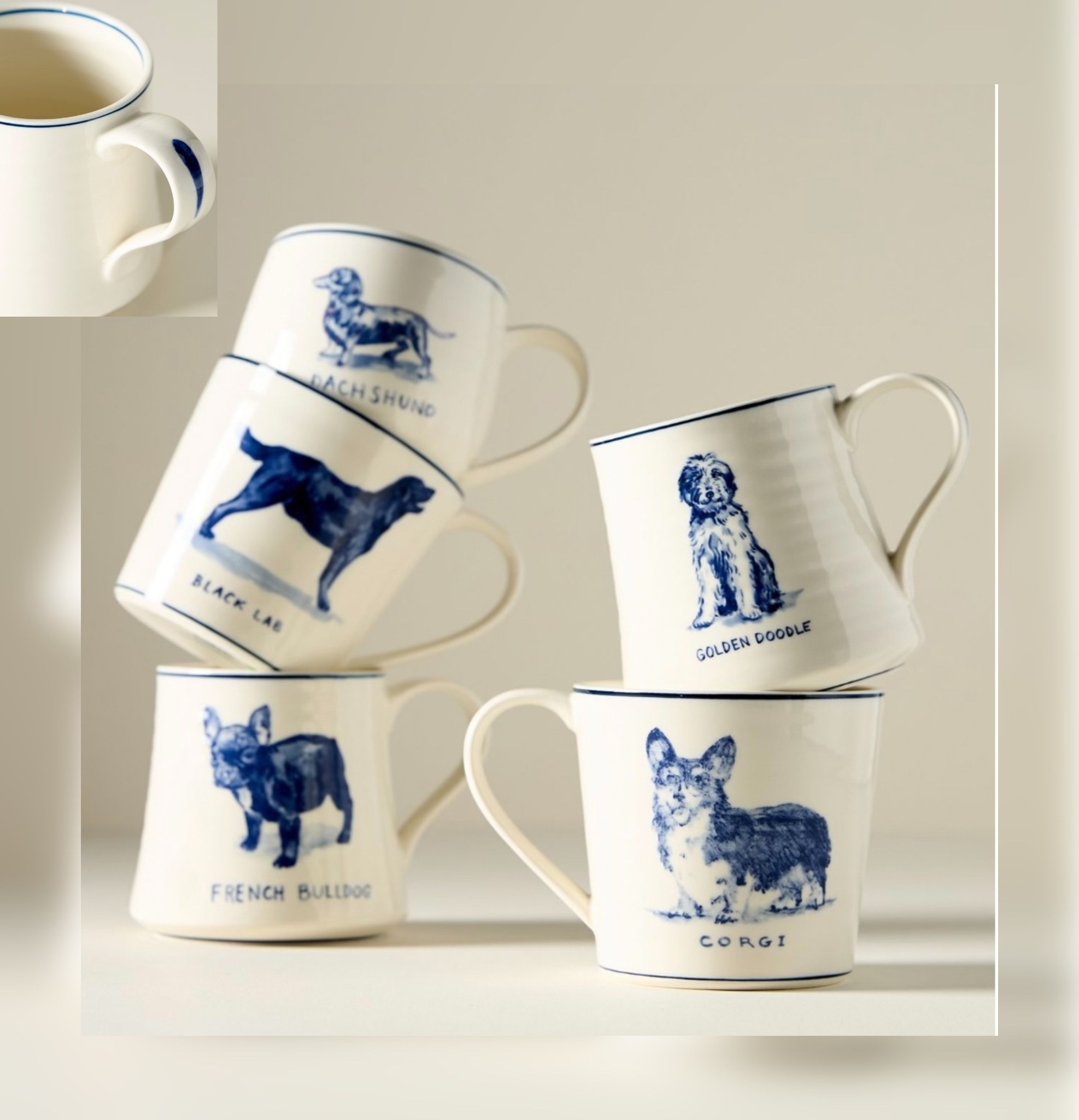 Loving these Anthropologie mugs
•	Exclusively for Anthropologie
•	Glazed stoneware
•	Handpainted stripe accents
•	Decaled dog and handle detail
•	Dishwasher and microwave safe

#LTKfoodie #LTKGiftGuide #LTKmorningroutine