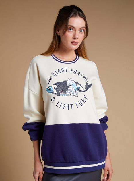 DreamWorks How To Train Your Dragon Toothless & Light Fury Panel Crewneck - BoxLunch Exclusive | BoxLunch