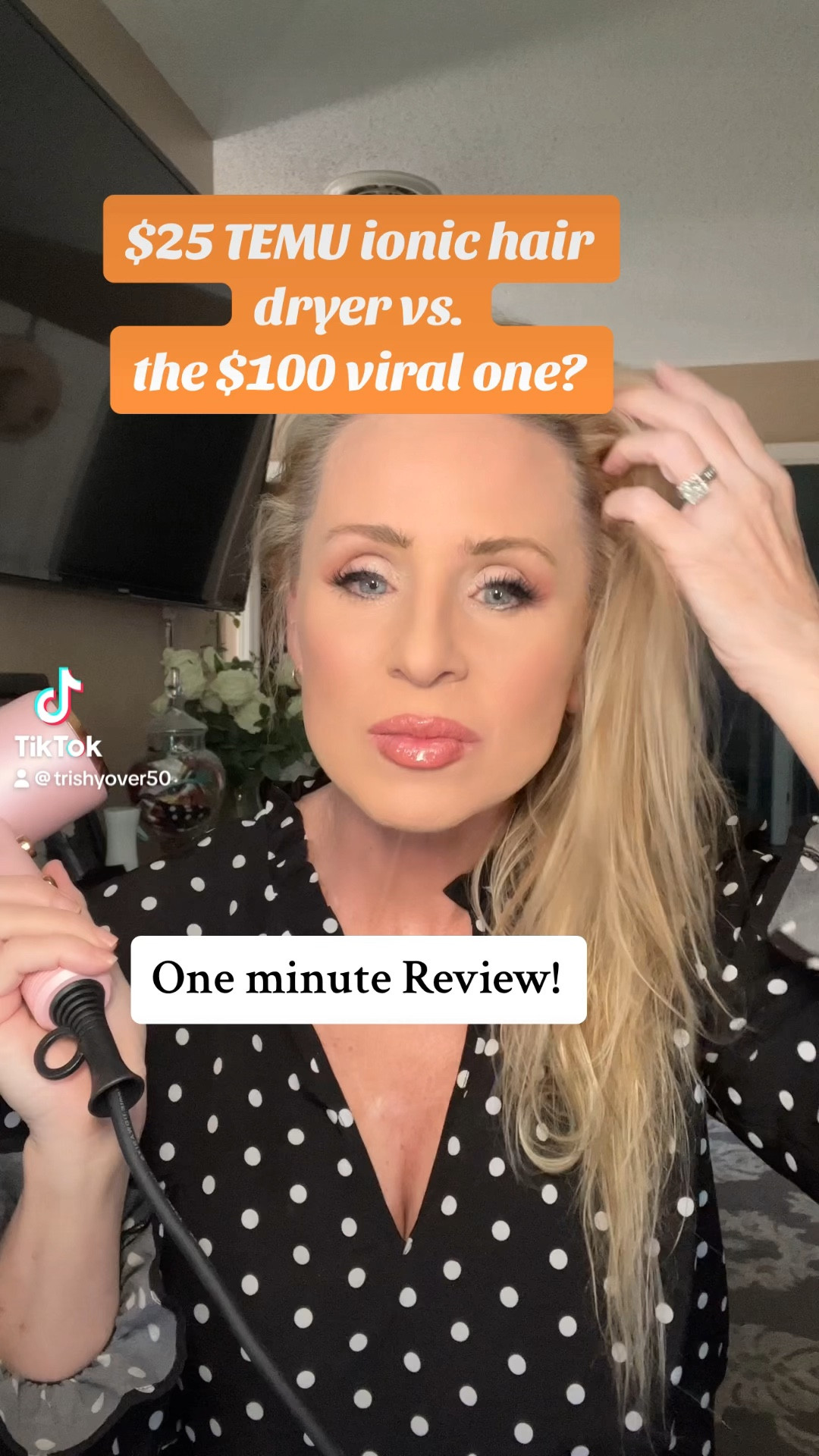 The $25 Temu Ionic Hairdryer! It Usually takes me 20 to 30 minutes for my hair to dry and this took me 10!￼

#LTKGiftGuide #LTKstyletip #LTKbeauty