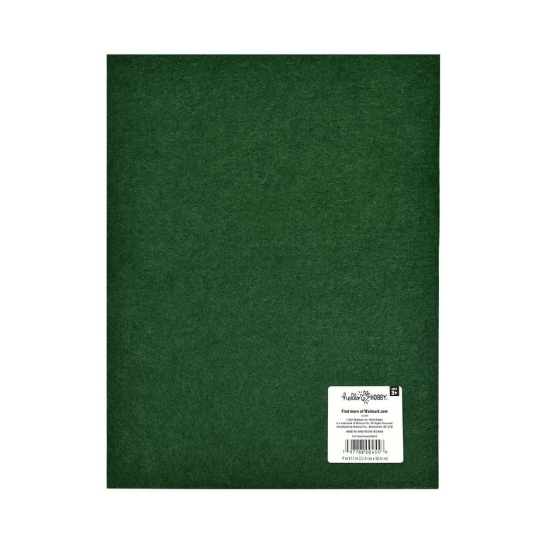 Hello Hobby Green Felt Sheet, 9" x 12" | Walmart (US)