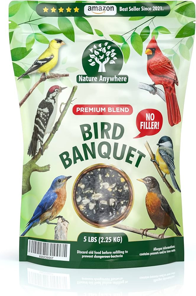 Nature Anywhere Bird Banquet Wild Bird Seed for Outside Feeders - No Fillers - Wild Bird Food | Amazon (US)