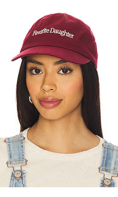 Favorite Daughter Classic Logo Baseball Hat in Sangria Nights from Revolve.com | Revolve Clothing (Global)