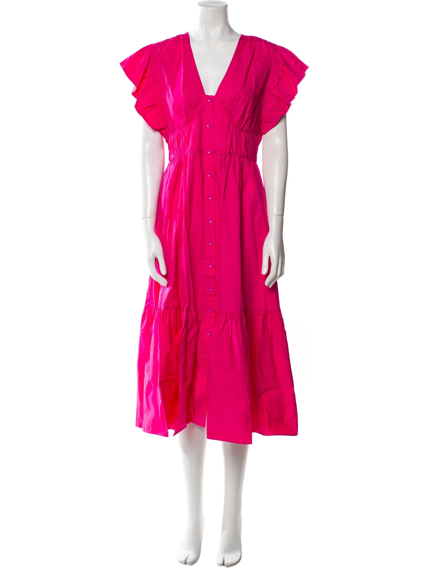 Derek Lam 10 Crosby V-Neck Long Dress w/ Tags - Pink Dresses, Clothing - WDL120092 | The RealReal | The RealReal