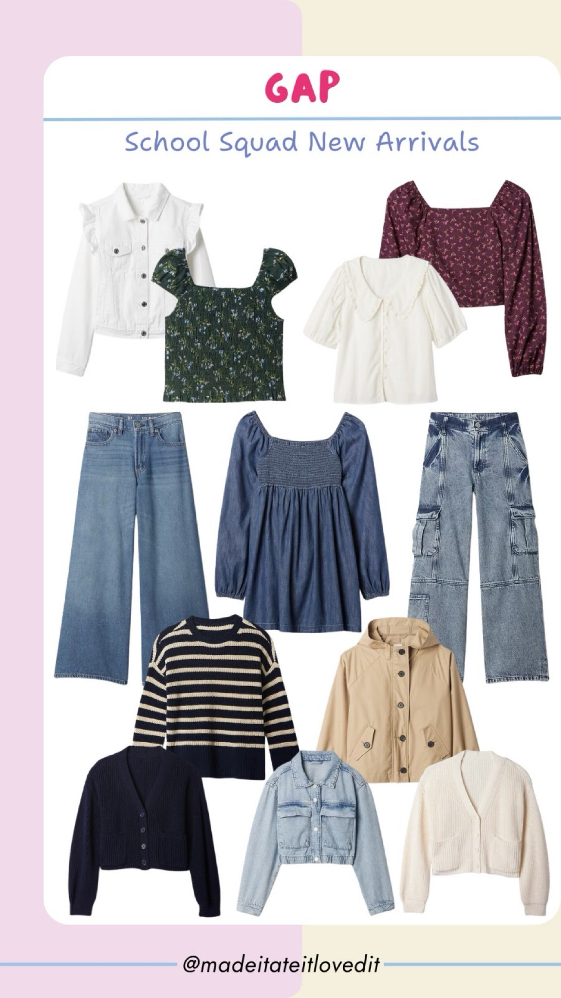 Get your school squad ready with the latest arrivals from Gap. These fresh picks are perfect for making a statement in the classroom and beyond. Don’t miss out on the new season essentials!

#GapKids #SchoolStyle #NewArrivals #BackToSchool #GapFashion #KidsFashion #SchoolOutfits #GapStyle

#LTKKids #LTKBacktoSchool #LTKStyleTip