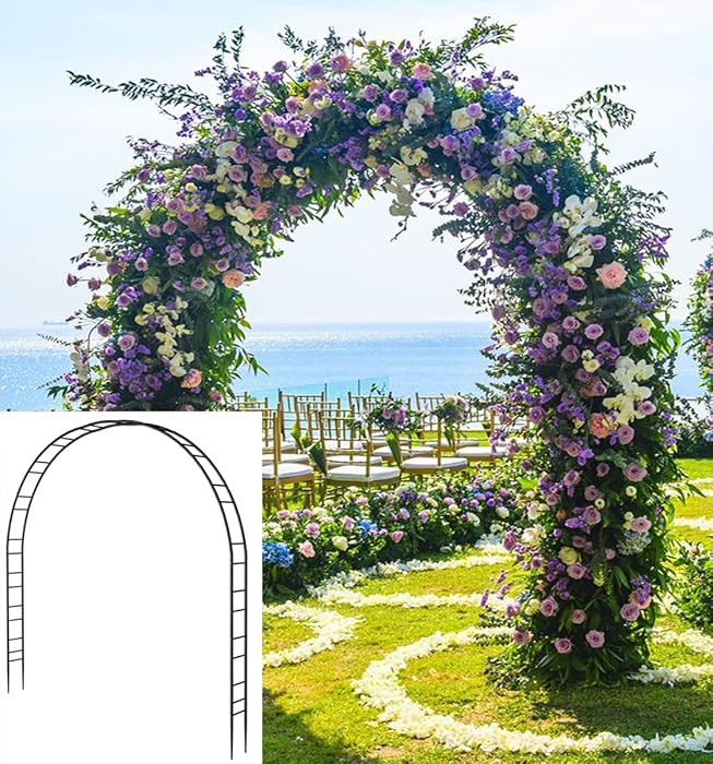Queension Extra Large Garden Arch 7.2Ft Wide 9.2Ft High, Wedding Arch for Ceremony, Outdoor Garde... | Amazon (US)