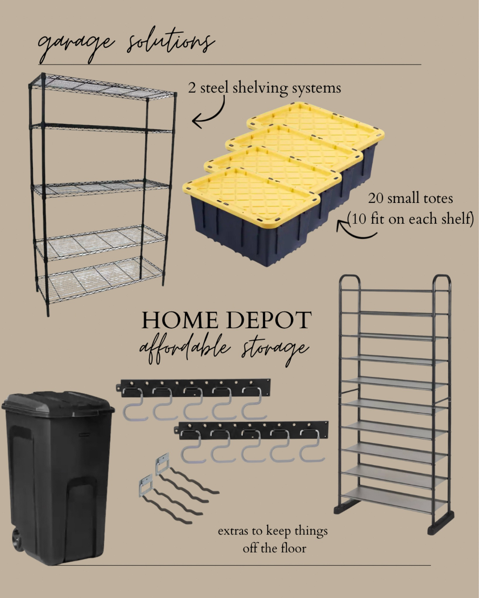 Affordable Garage storage is nearly impossible to find, but this may help!
.
The HDX line at Home Depot is both sturdy and affordable!
.
Garage shelving
Steel shelves for storage
Tool storage
Tool organization
Yard tools 

#LTKfamily #LTKSeasonal #LTKhome