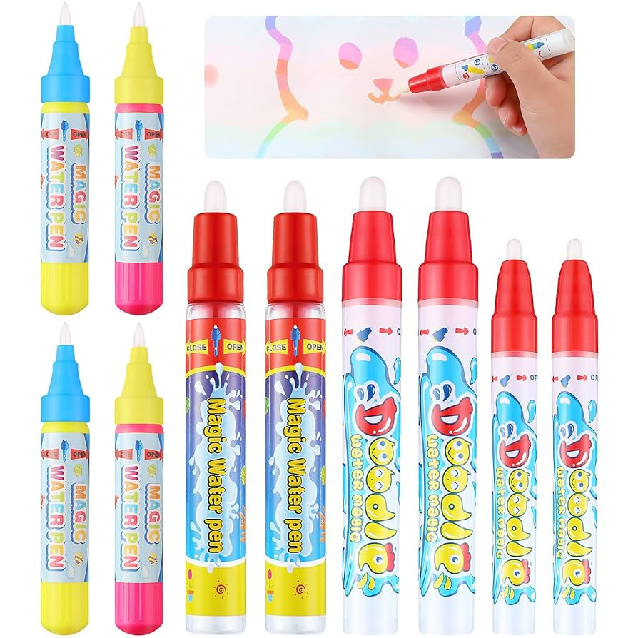 Tenare 10 Pcs Water Pens Water Doodle Pens Replacement Drawing Markers Doodle for Toddlers Kids P... | Amazon (US)