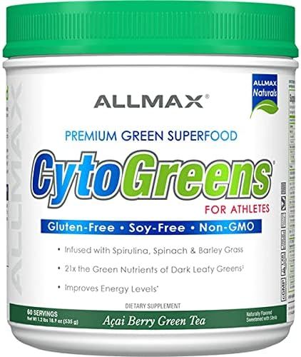 ALLMAX Nutrition - Cytogreens Super Greens Powder, Infused with Spirulina, Spinach & Barley Grass, S | Amazon (US)