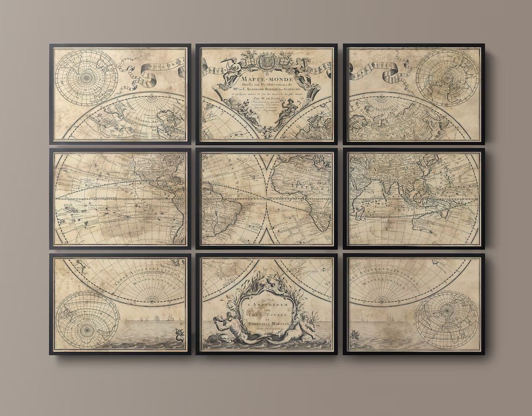 World Map Print : L'isle's 1720 Guillaume De - Etsy | Etsy (US)