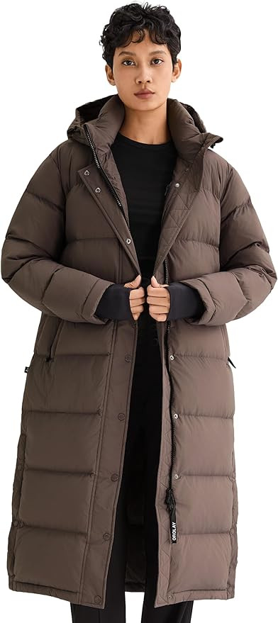 Orolay Women's Maxi Puffer Jacket Winter Warm Down Coat Casual Loose Jacket with Detachable Hood | Amazon (US)