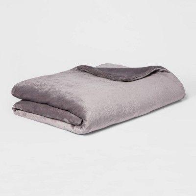 55" x 80" Microplush Weighted Blanket with Removable Cover - Threshold™ | Target