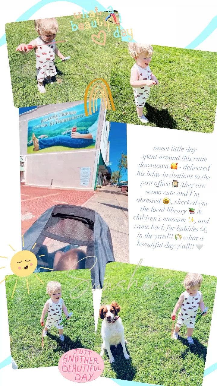 sweet little day 
spent around this cutie downtown 🥰 - delivered his bday invitations to the post office 🏤 (they are soooo cute and I’m obsessed 🤩), checked out the local library 📚 & children’s museum ✨, and came back for bubbles 🫧 in the yard!! 🌾 what a beautiful day y’all!! 🤍

#LTKfamily #LTKbaby