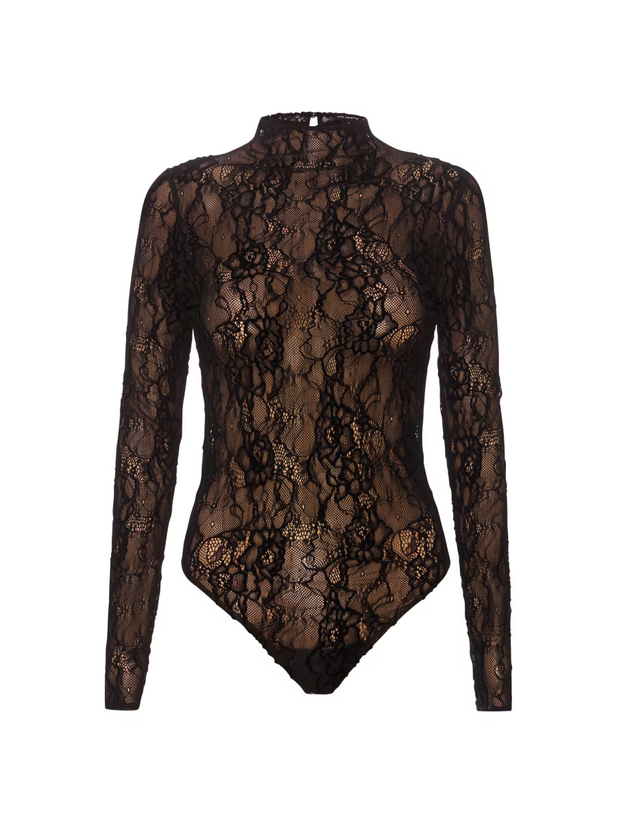 Lace Long-Sleeve Bodysuit | Saks Fifth Avenue