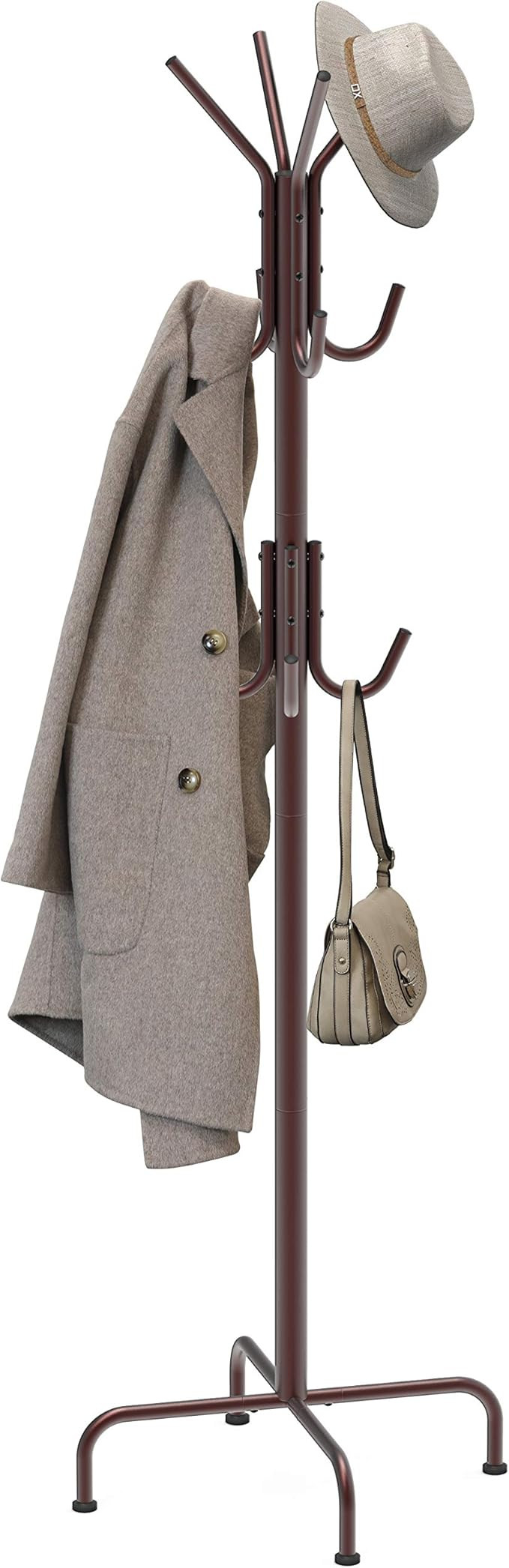 Simple Houseware Standing Coat and Hat Hanger Organizer Rack, Bronze | Amazon (US)