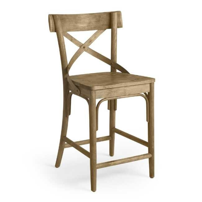Bistro Distressed Wood Counter Stool | World Market