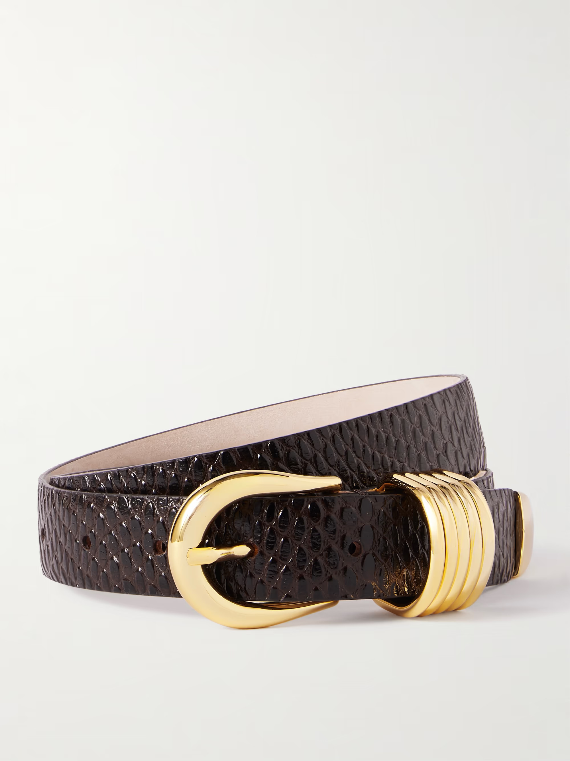 Hollyhock Viper snake-effect leather belt | NET-A-PORTER (US)