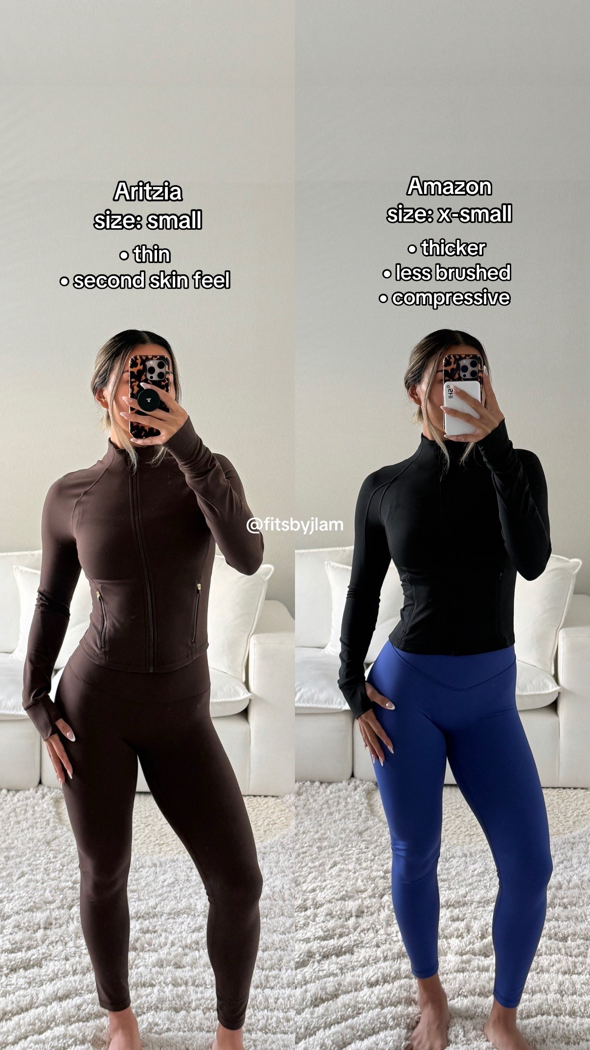 Aritzia Butter Workout Jacket vs Amazon Workout Jacket!  

 