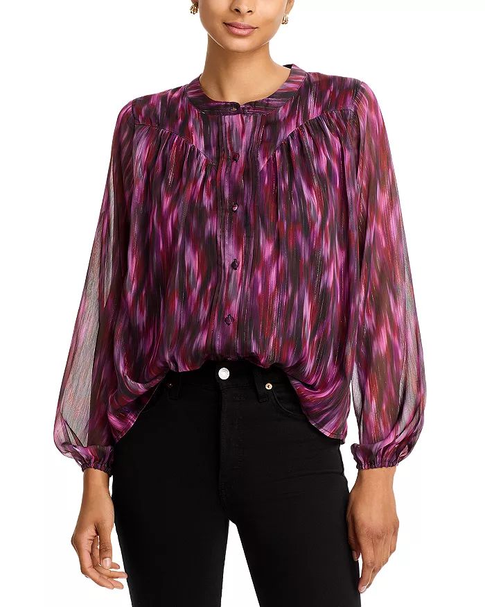 Printed Button Front Blouse | Bloomingdale's (US)