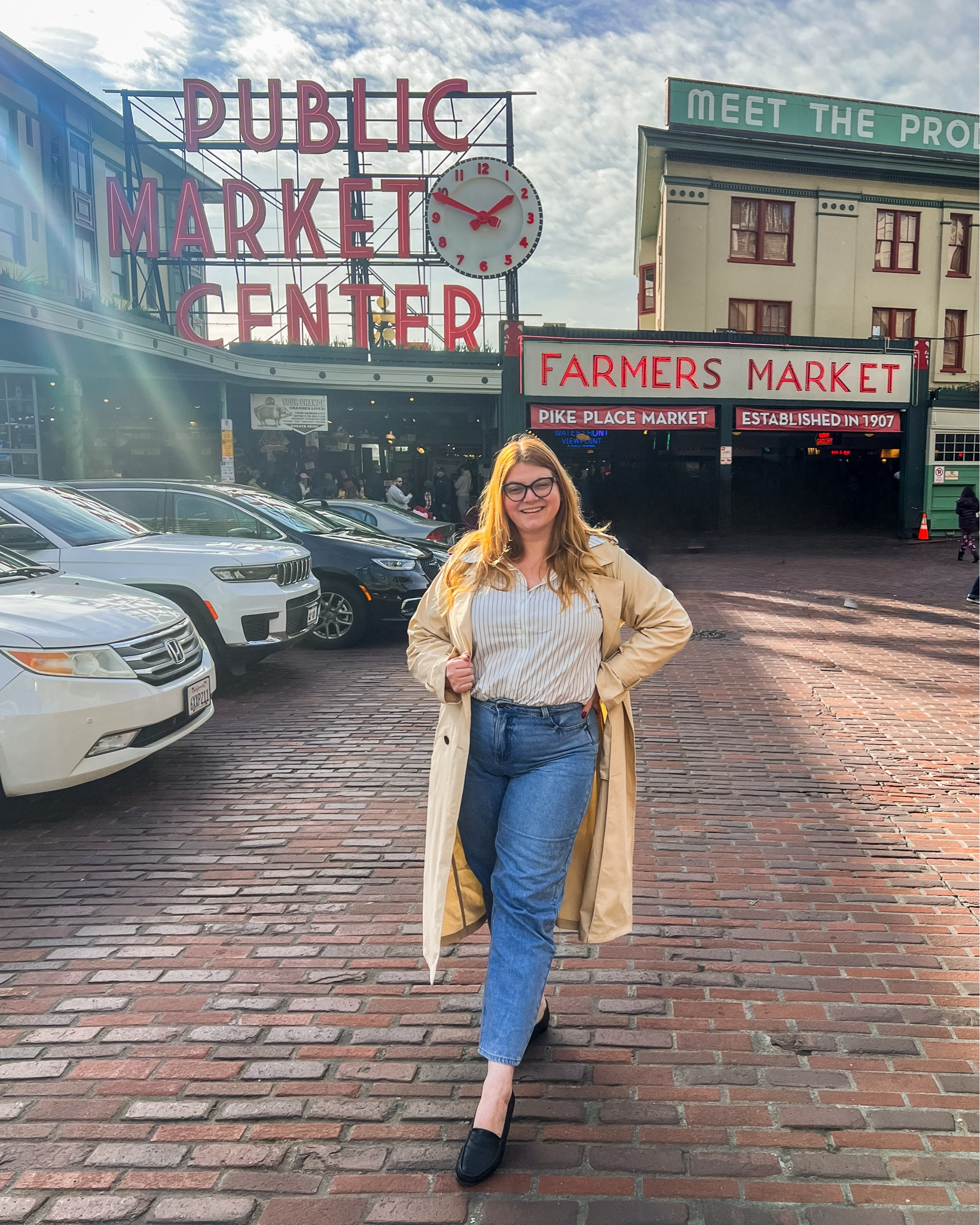 Casual midsize outfit perfect for a spring day in the city. I’m wearing a 14 in the jeans, and a small in the trench and shirt! 

#LTKmidsize #LTKplussize #LTKtravel