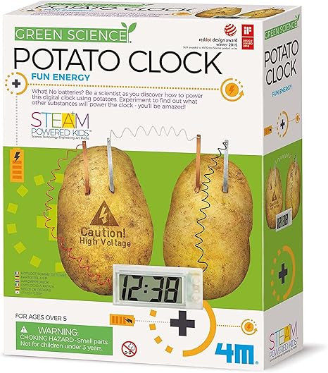 4M: Green Science: Potato Clock - DIY & Experience Battery-Free Renewable Energy, Power A Digital... | Amazon (US)