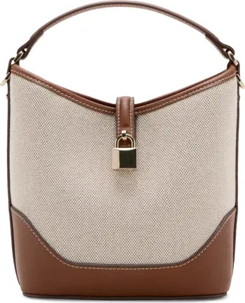 MANGO Contrasting Canvas Bucket Bag | Nordstrom | Nordstrom