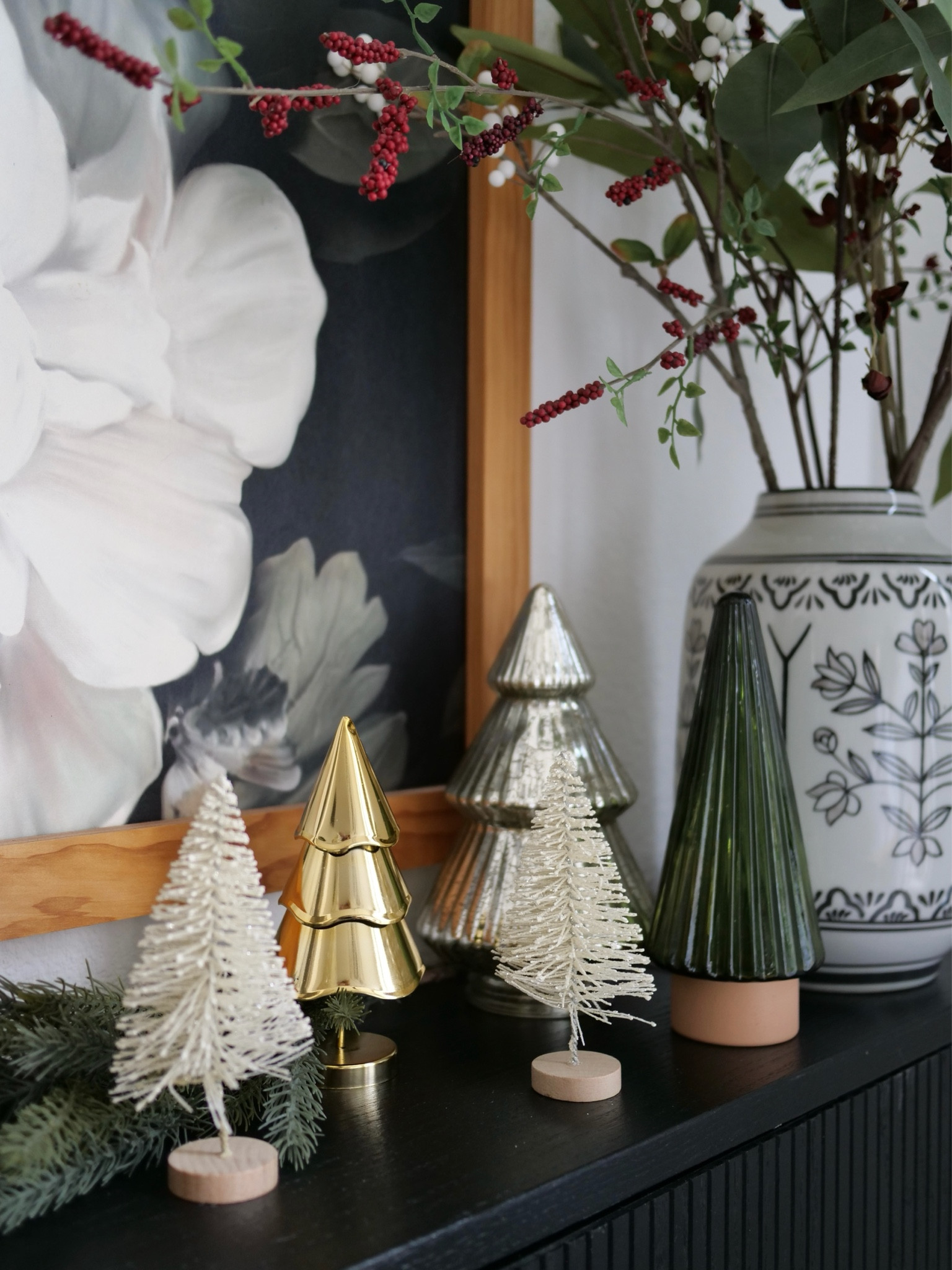 I reuse much of the same holiday decor each year, so sometimes things get discontinued, but I love the eclectic look and texture of these little tabletop trees together, so I’m linking some similar items! Enjoy! 🌲 

#LTKHoliday #LTKSeasonal #LTKHome