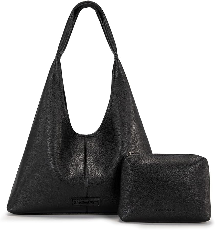 Montana West Hobo Bag Purses for Women Slouchy Soft Shoulder Handbags Tote with Pouch | Amazon (US)