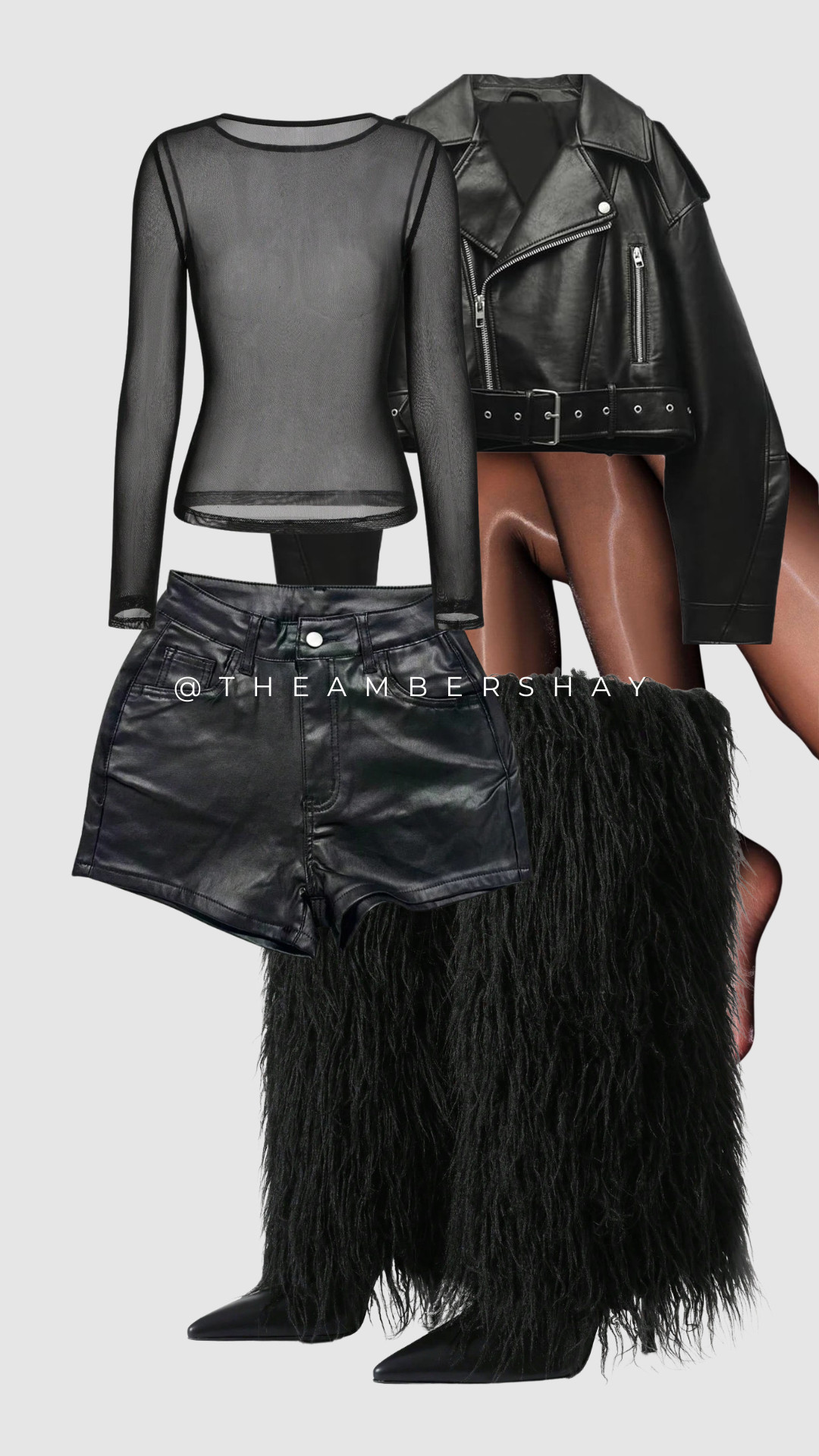 This edgy fall outfit is giving confident, cool-girl energy 🖤 A sheer long-sleeve top paired with faux leather shorts, a black biker jacket, and statement boots creates the ultimate night out outfit for fall. If you’re looking for a bold leather shorts outfit or a trendy street style fall look, this full SHEIN outfit checks every box.

#EdgyOutfit #LeatherShortsOutfit #SheerTop #FallNightOutfit #StreetStyleWomen #LTKFinds #SHEINHaul #FallStyleInspo #FashionInfluencer 

 #LTKgrwm #LTKootd #LTKSaleAlert