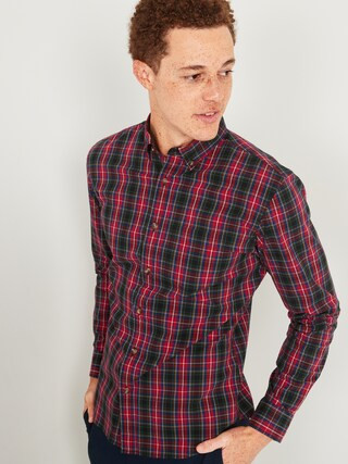 Slim-Fit Built-In Flex Everyday Printed Shirt for Men | Old Navy (US)