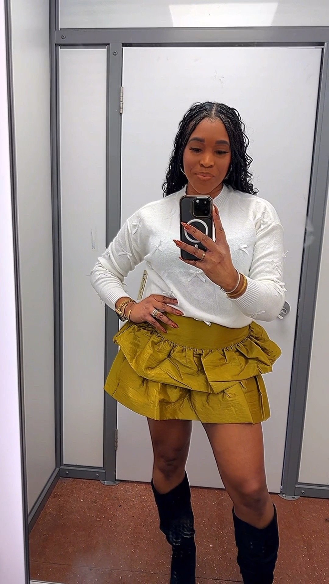 When your outfit does all the talking. Neutral textures, a pop of color, and classic boots to pull it all together. Shop every detail on LTK 

#LTKFindsUnder50 #LTKGiftGuide #LTKHoliday