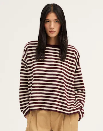Easy Crewneck Long-Sleeve Tee in Stripe | Madewell
