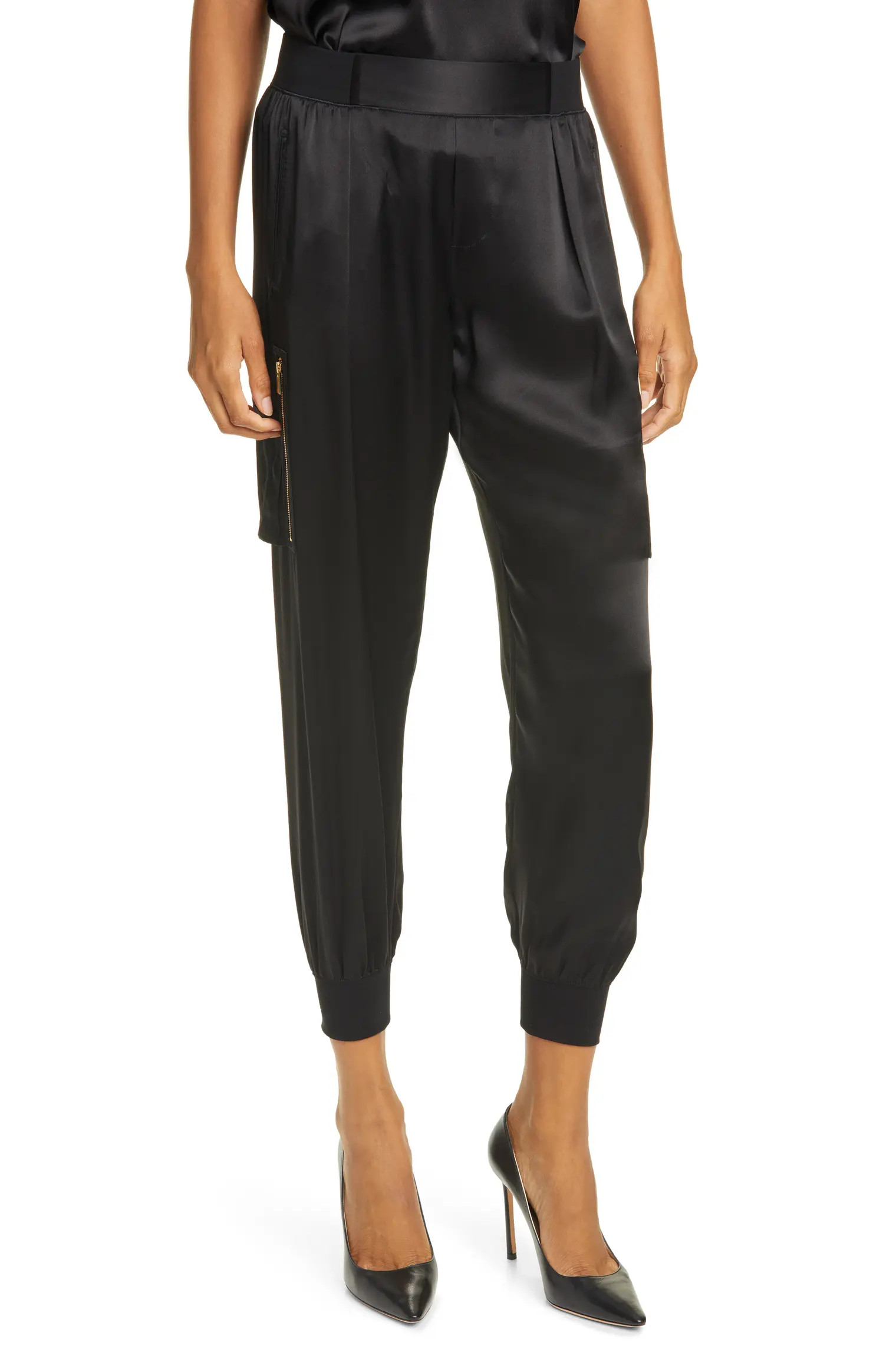 Silk Satin Cargo Pants | Nordstrom
