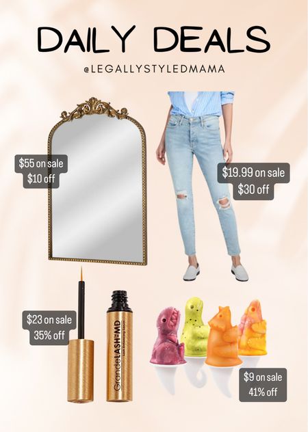 Today’s daily deals! I have those jeans, use the lash serum daily and we have the mirror in our bedroom behind our nightstands. The Dino popsicle molds are so cute!

Daily deals, Amazon finds, Amazon sale, old navy, home decor, Walmart home 

#LTKhome #LTKbeauty #LTKsalealert