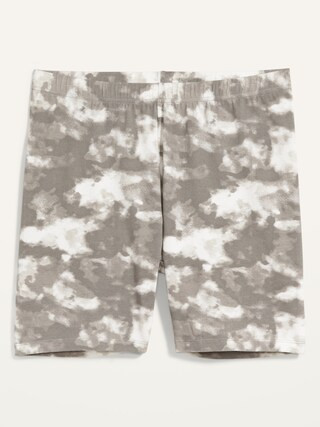 High-Waisted Printed Plus-Size Bike Shorts -- 7-inch inseam | Old Navy (US)