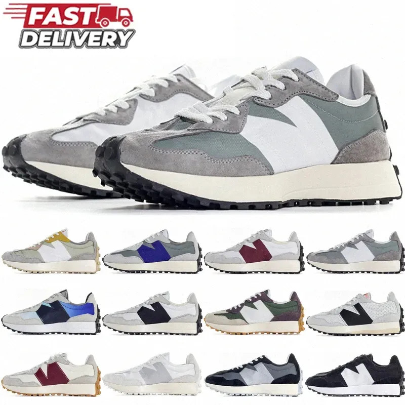Designer shoes nb 327 trainers mens womens new balences 327s run shoe b327 Grey White Black Silve... | DHGate