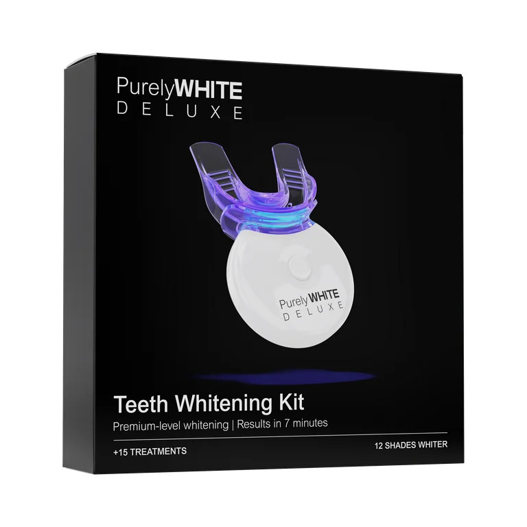 PurelyWHITE DELUXE Teeth Whitening Kit, Complete LED Teeth Whitening, 15+ Treatments, Whiter Smil... | Walmart (US)