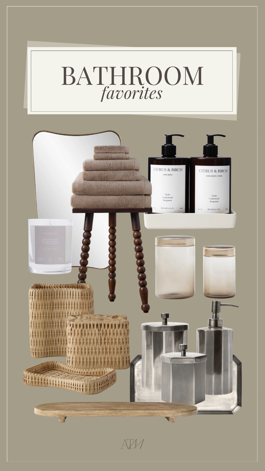 Bathroom essentials and favorites I’m loving! 

Bathroom finds, bathroom decor, towels, soap, mirror, cavity, toothbrush holder, silver, McGee and co finds, neutral home decor finds 

#LTKHome