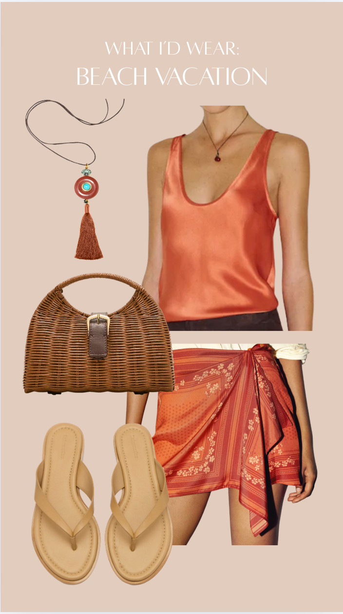 What I’d wear on a beach vacation ☀️

A silk set that feels effortless but elevated, paired with simple leather sandals, a woven bag, and a statement necklace to pull it all together. Pieces that work just as well for a beach walk as they do for dinner.

This is the kind of packing that makes getting dressed easy and keeps every look feeling intentional. 

 #LTKootd #LTKSeasonal #LTKTravel