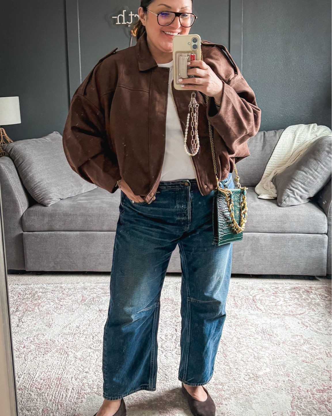 Yesterday’s ootd
Amazon jacket - L
Gap factory tee - XL
Madewell barrel jeans - 32
Madewell flats

#LTKootd #LTKOver40 #LTKMidsize