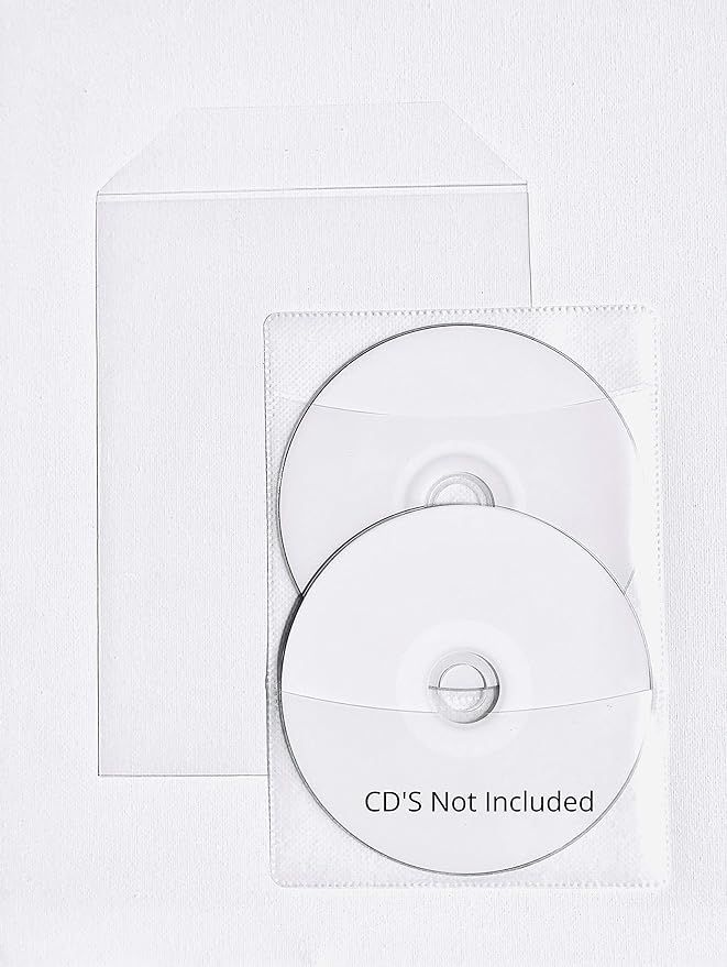 100 Clear CPP Movie Plastic Sleeves + 2 Disc Non-Woven Sleeves by StarTechDeals | Amazon (US)