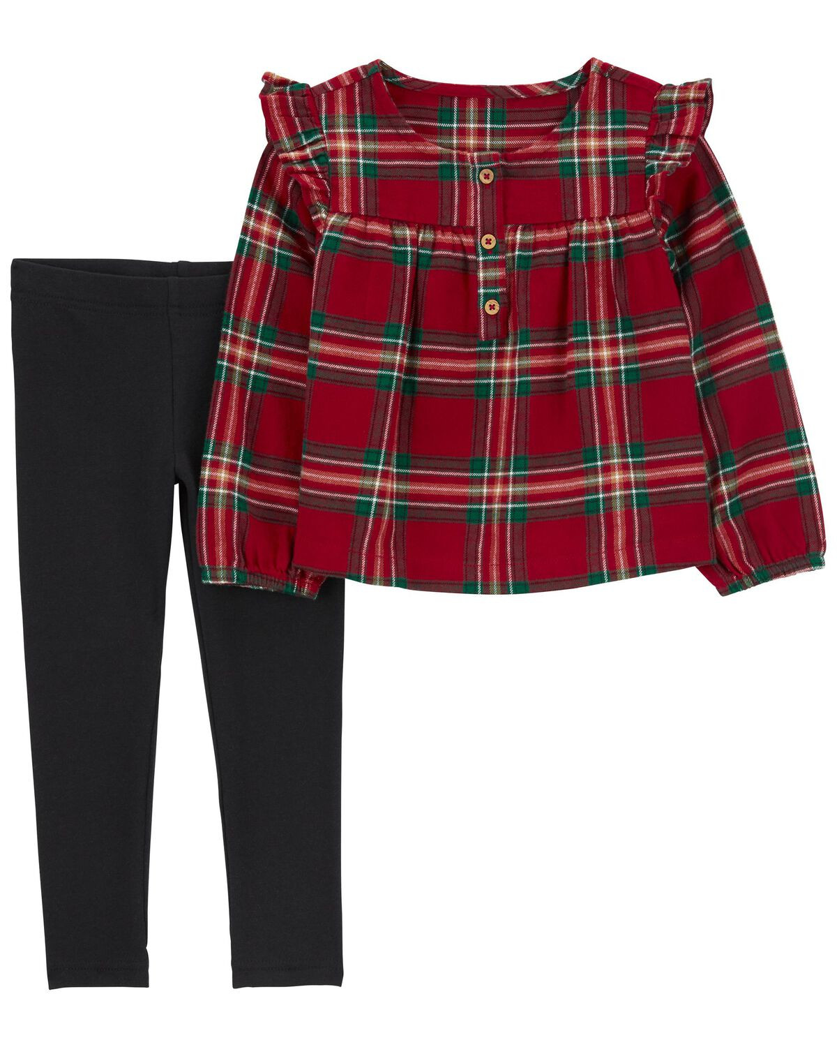 Toddler 2-Piece Plaid Flannel Top & Stretch Leggings - Carter's | Carter's | Carter's Inc