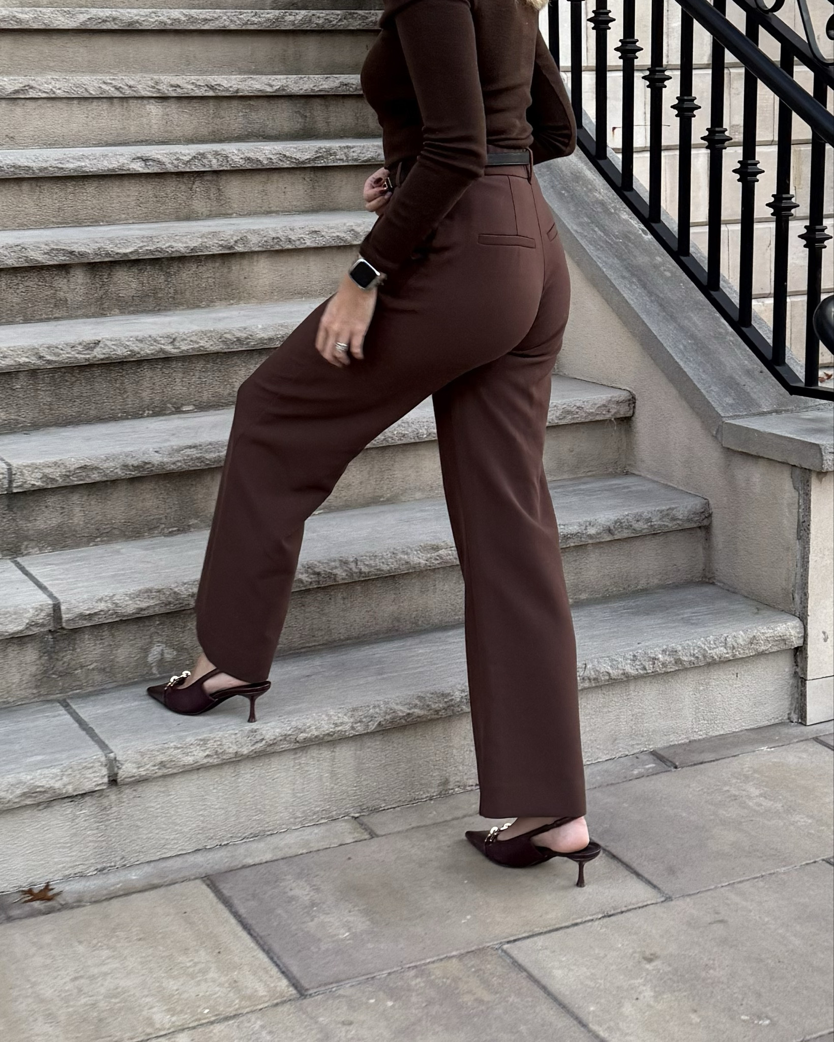 Autumn aesthetic - chocolate brown outfit: 
Brown wide leg pants,
Brown off the shoulder sweater,
Burgundy slingbacks 

My shoes are from JustFab, linking similar! 

Fall outfit, fall fashion, burgundy outfit, European chic, business casual outfit, brown pants outfit, office outfit, corporate fashion


#LTKShoeCrush #LTKStyleTip #LTKWorkwear